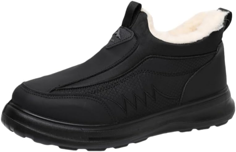 

Мужские модные хлопковые туфли - круглый носок, толстая подошва, небольшой каблук, цельный стиль. Мягкая искусственная подкладка. Удобные и легкие. Подходят для повседневного ношения и работы Spkfhd, черный