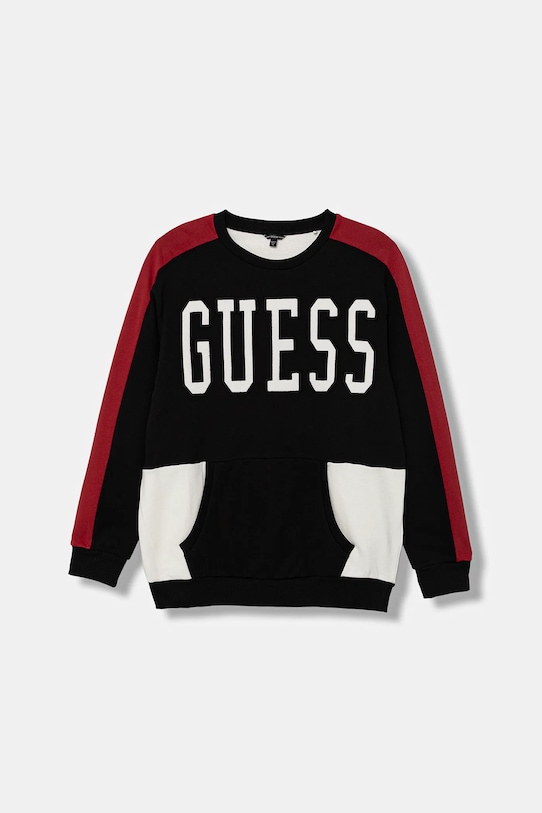 

Детская хлопковая толстовка Guess, черный