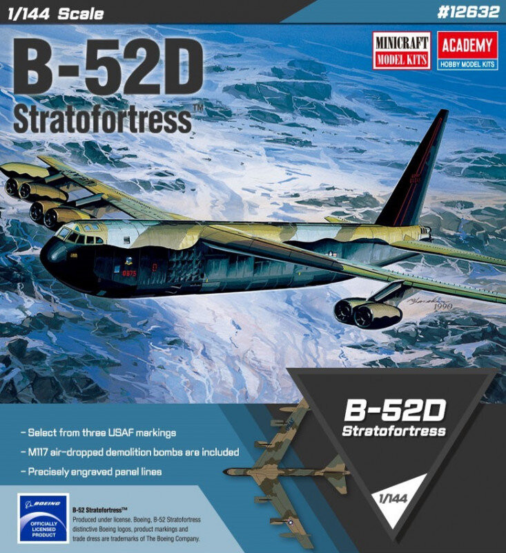 

Пластиковая модель B-52D Stratofortress 1/144. Academy