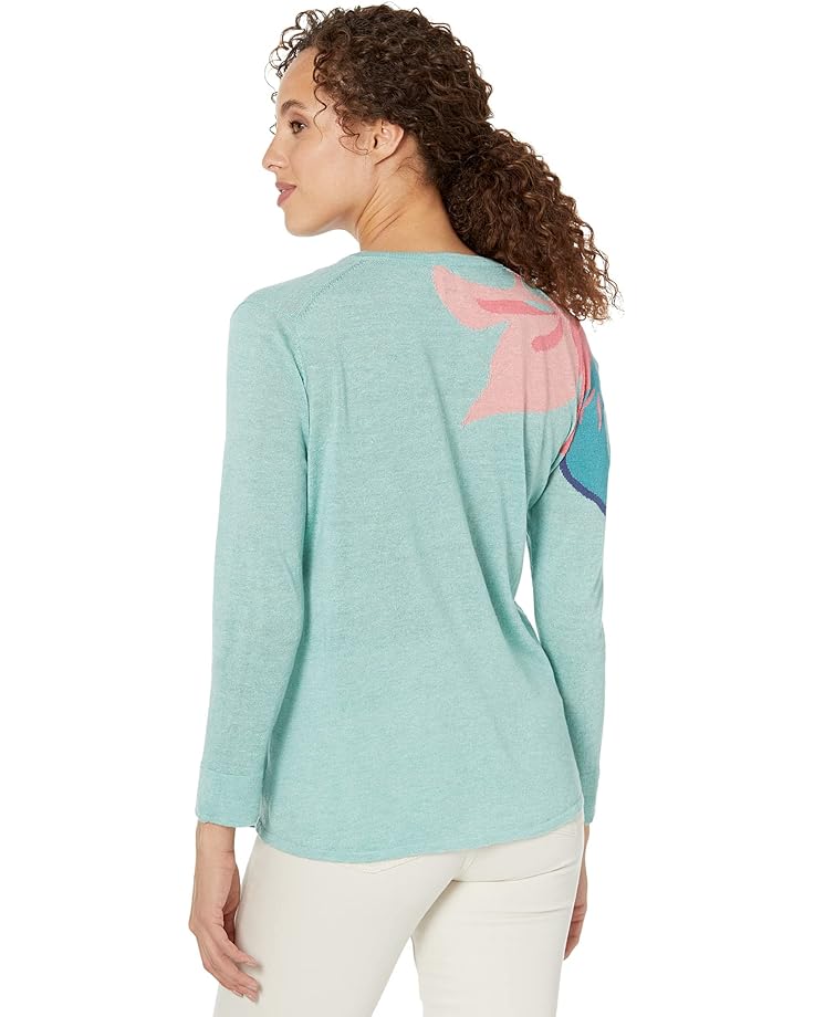 

Свитер NIC+ZOE Fiesta Fronds Sweater, цвет Aqua Multi