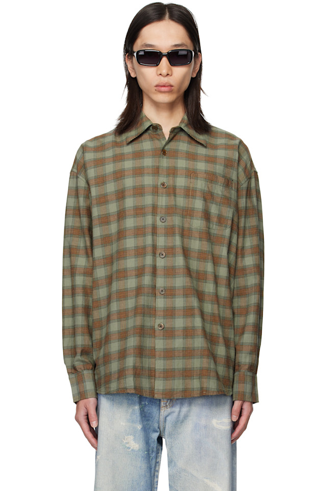 

Our Legacy Рубашка цвета хаки, взятая напрокат