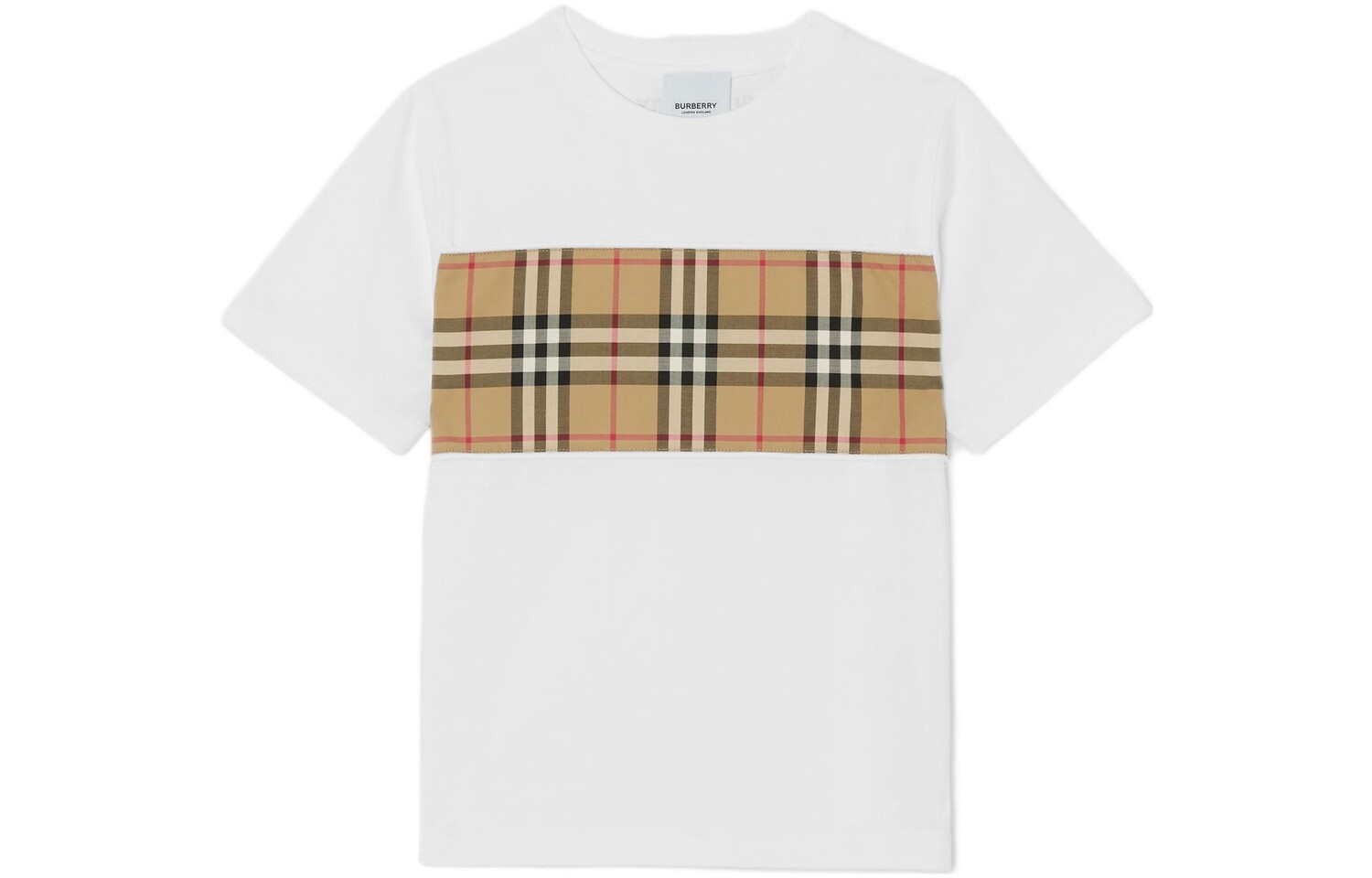 

Футболка детская Burberry с винтажным узором, белый