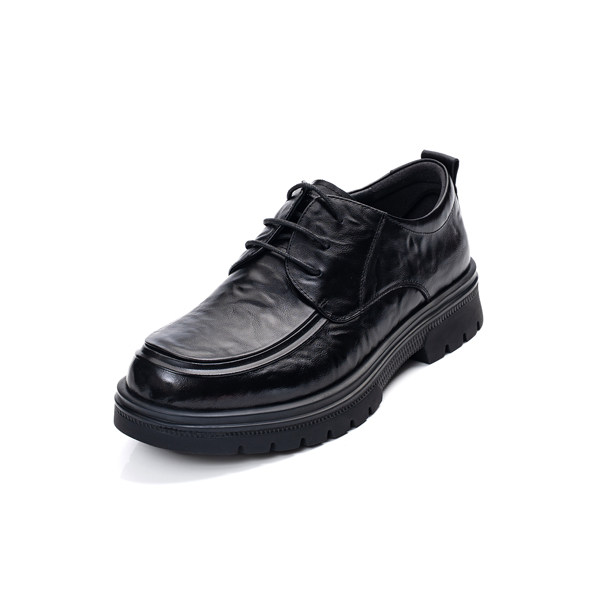 AQUASCUTUM Повседневные кожаные туфли мужские низкие черные, цвет Black — фото 2