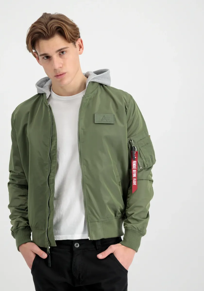 

Куртка-бомбер Alpha Industries " Alpha Industries Мужчины - Куртки-бомберы MA-1 TT Hood BP Ref.", зеленый