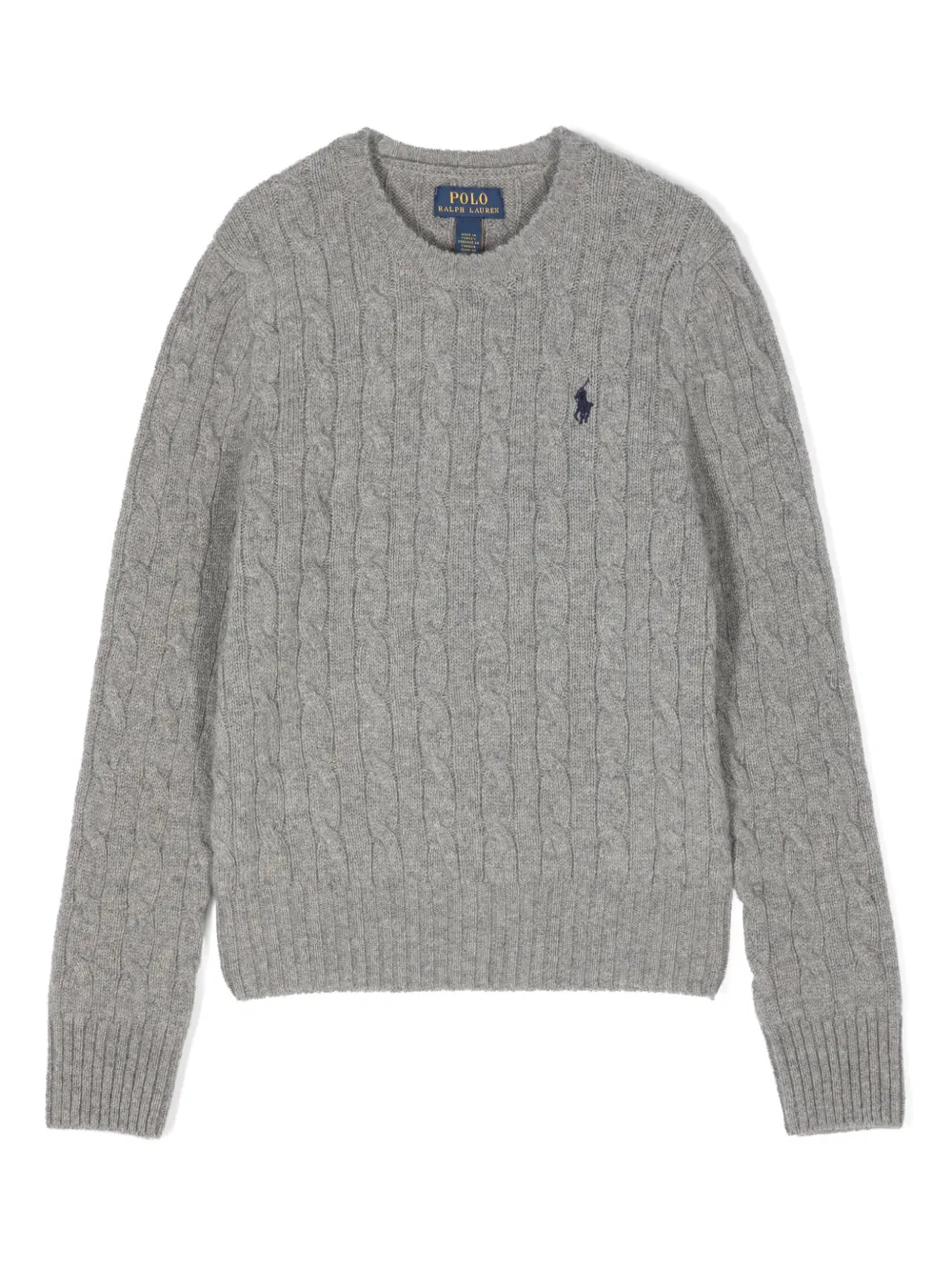 

Свитер с логотипом Polo Pony POLO RALPH LAUREN KIDS, серый