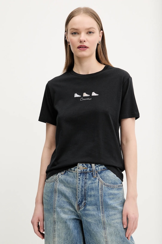 

Хлопковая футболка Converse, черный
