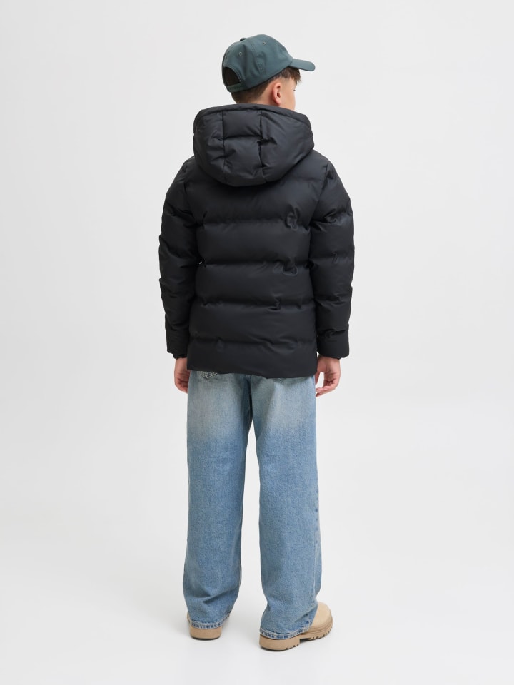 JACK & JONES Junior Стеганая куртка черного цвета — фото 3