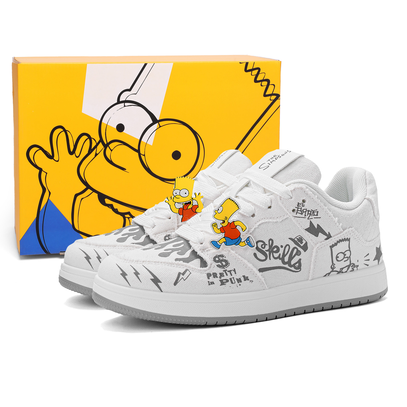 

The Simpsons Кроссовки для скейтборда унисекс с амортизацией, легкие, увеличивающие рост, низкие, из ткани цвета айвори (улучшенная версия), цвет Ivory Fabric Surface (Upgraded)