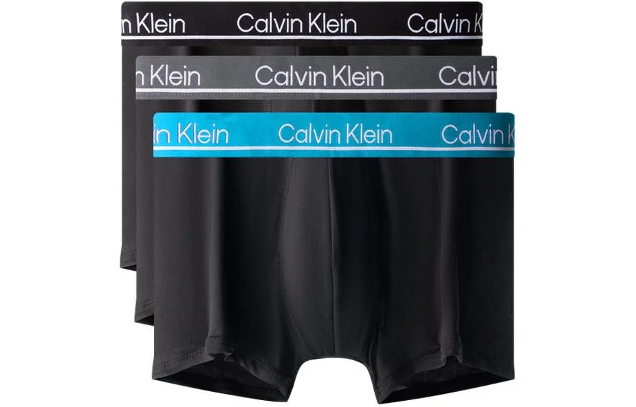 Мужские трусы 3 шт Calvin Klein, 3 Pack (Black Sole Blue Edge+Black Sole Gray Edge+Black Base Black Waistband)