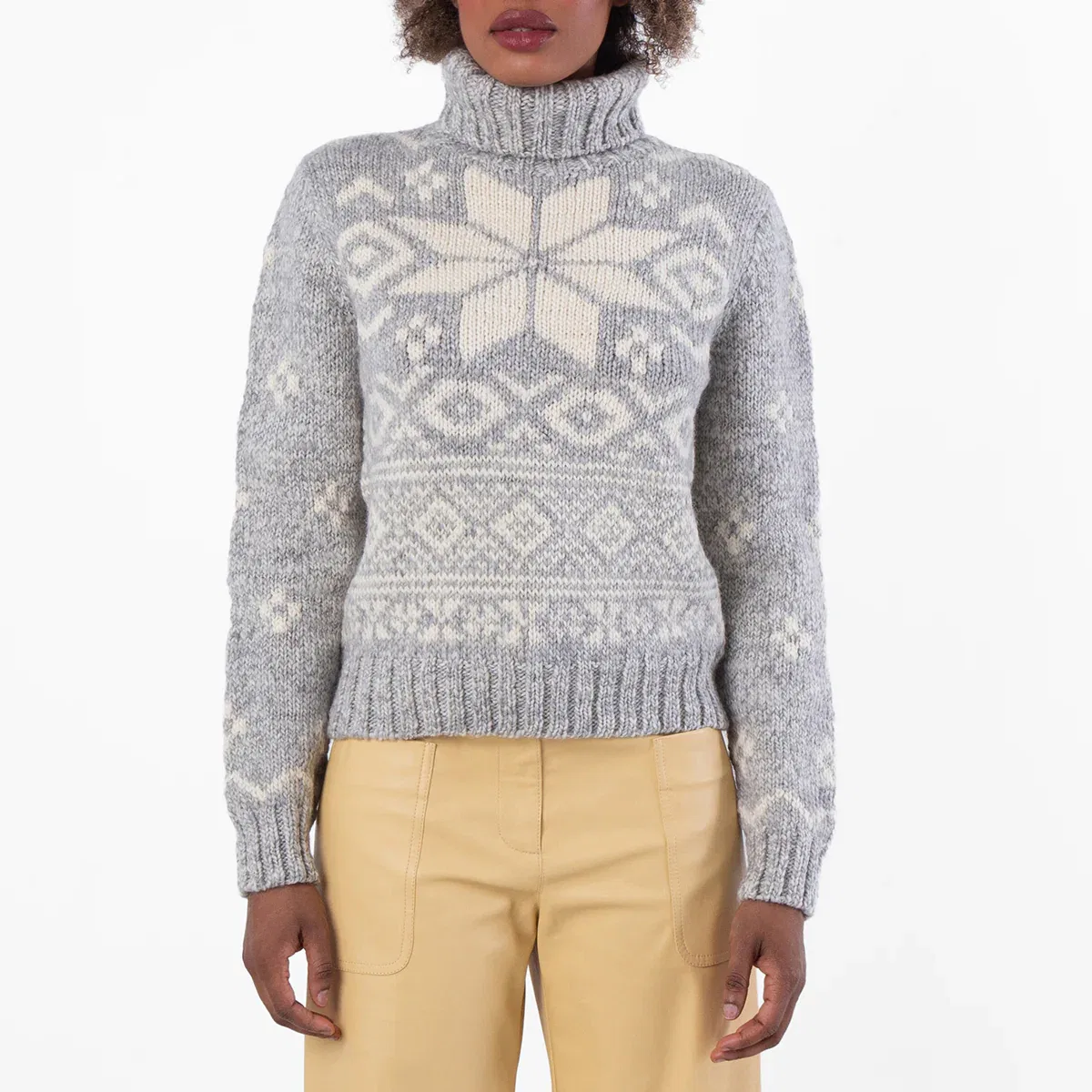 Джемпер с высоким воротником Polo Ralph Lauren Snowflake Intarsia, Grey Mu