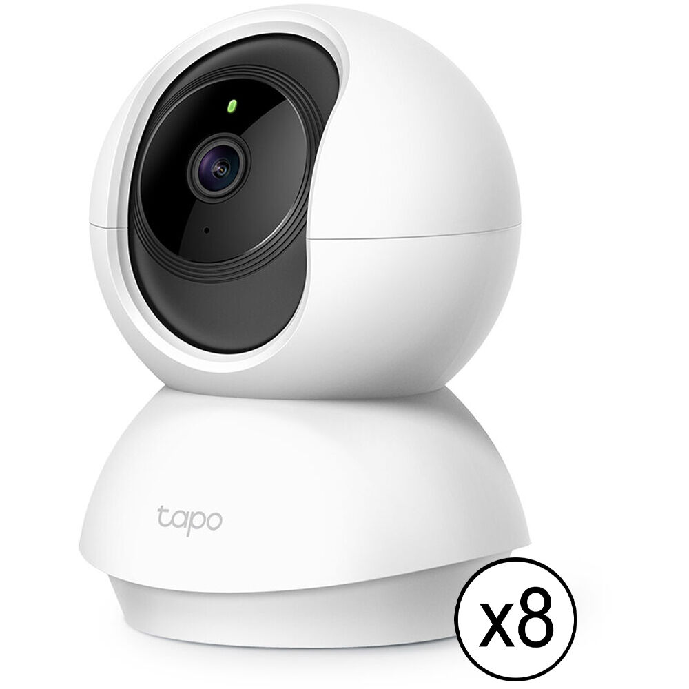 

TP-Link Tapo C210 3-мегапиксельная камера видеонаблюдения с панорамированием и наклоном для помещений с Wi-Fi и ночным видением (8 шт.)