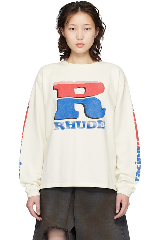 

Rhude Футболка Off-White с логотипом в виде разделенного бензина, размер 12, Белый, Rhude Футболка Off-White с логотипом в виде разделенного бензина, размер 12