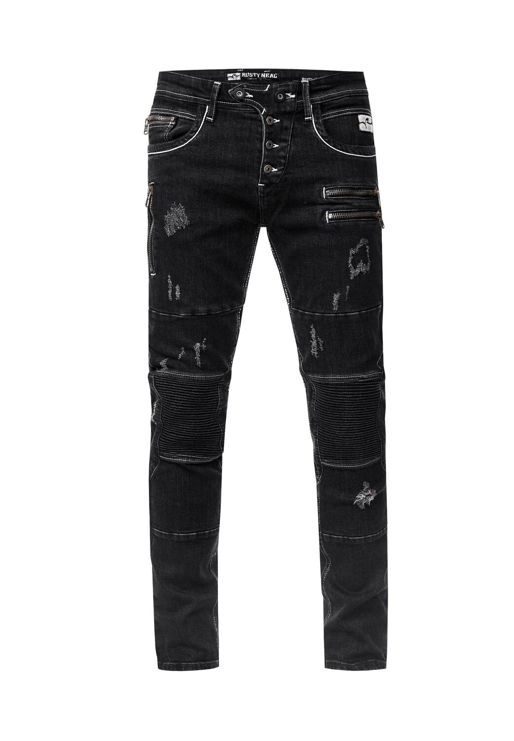 

Джинсы MISATO в модном подержанном стиле RUSTY NEAL, цвет Black Used