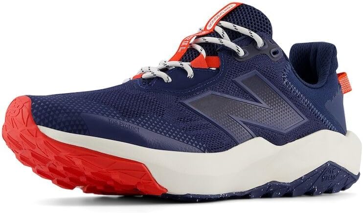 

Кроссовки для бега по пересеченной местности New Balance Mens Dynasoft Nitrel V6, Nb Navy/Neo Flame/Sea Salt