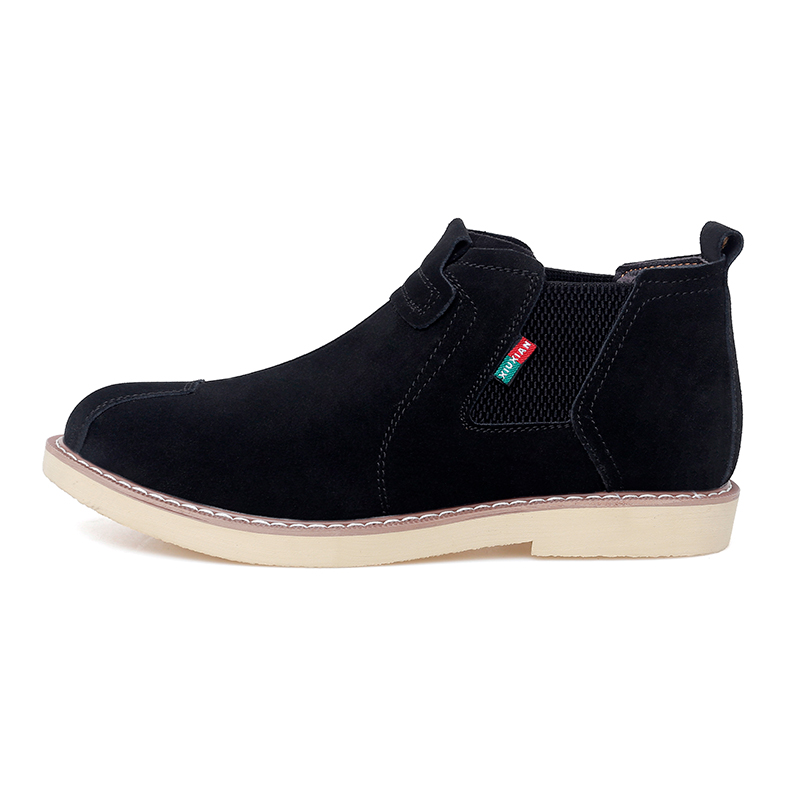 

MUSNODO Челси ботинки до щиколотки унисекс черные с подкладкой, цвет Black Padded