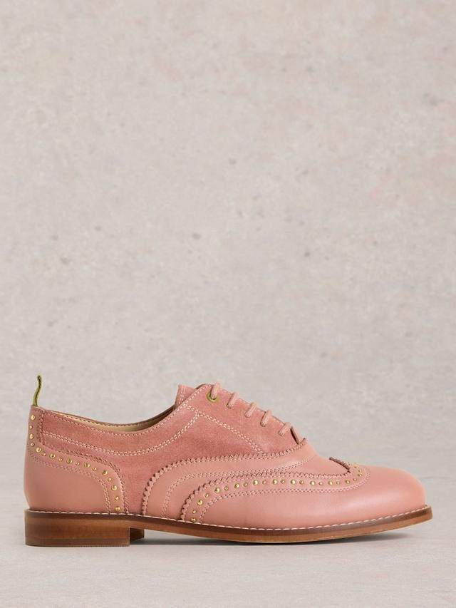 

Кожаные броги с шипами из чертополоха White Stuff, цвет Mid Pink