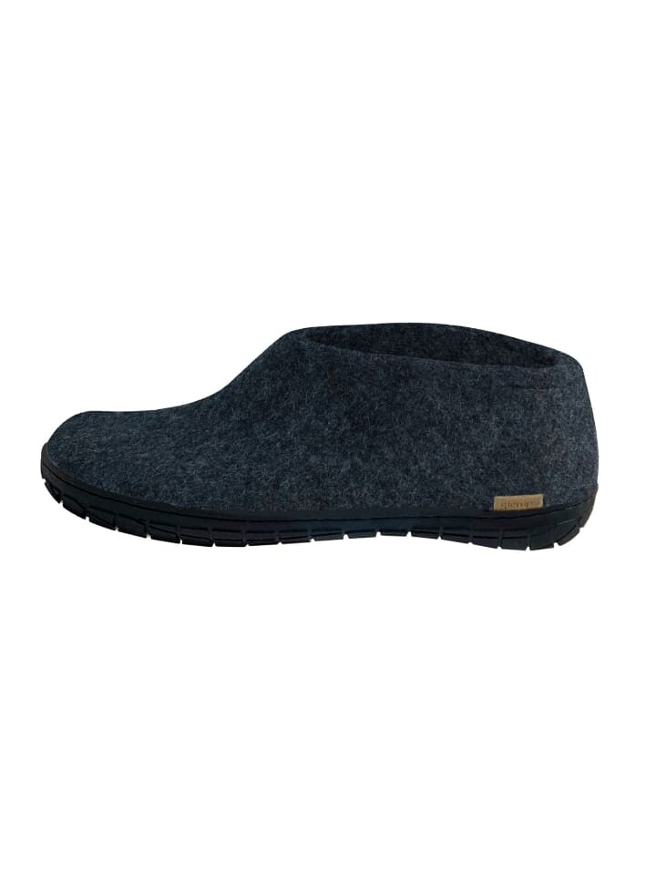 Тапочки glerups Hausschuh Naturkautschuksohle Schwarz, цвет denim