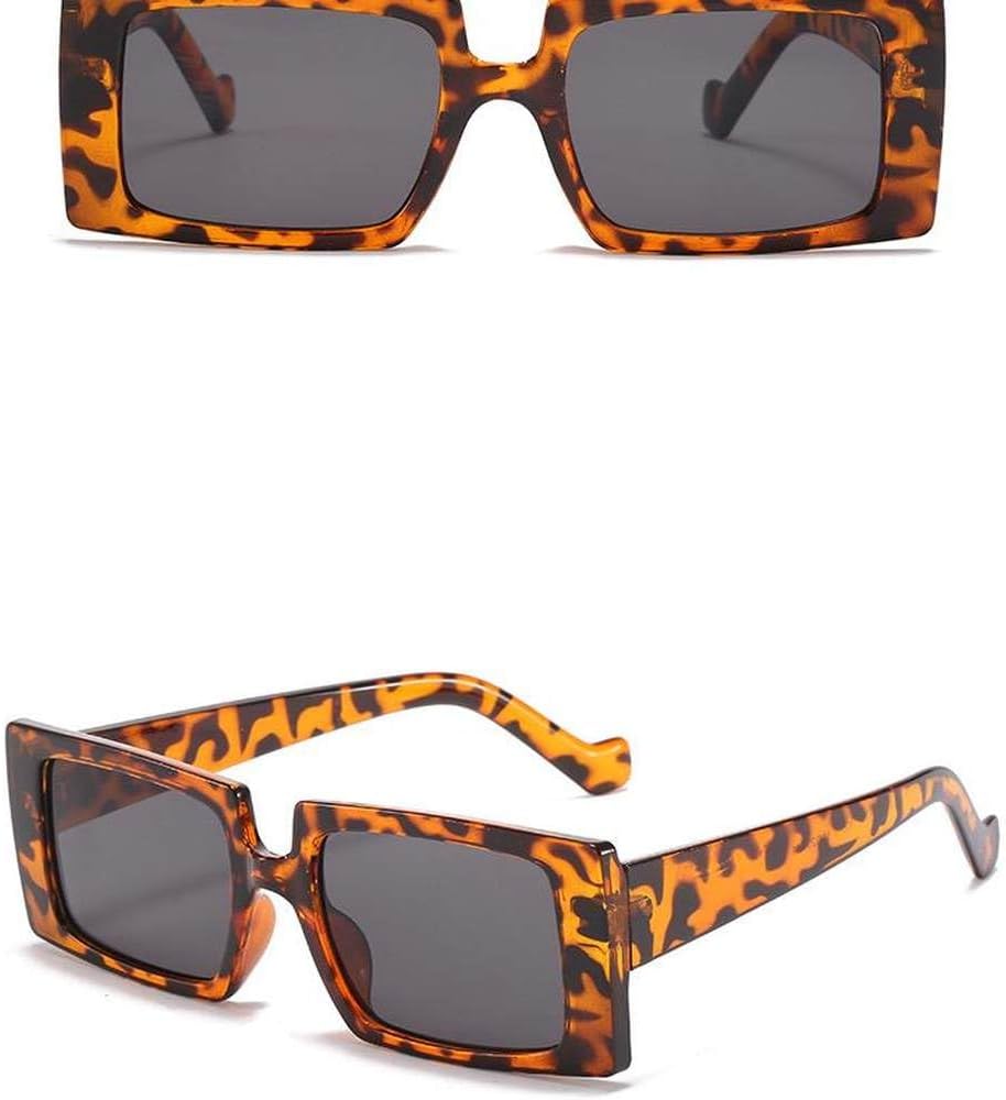 

Женские солнцезащитные очки в винтажном стиле, маленькие прямоугольные, классические женские солнцезащитные очки, очки для женщин с защитой от ультрафиолета UV400 LVTFCO, Leopard Tea