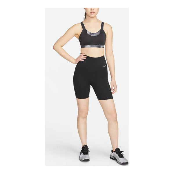 Шорты dri fit one с высокой талией 18 сантиметров велосипедные шорты Nike, черный — фото 2