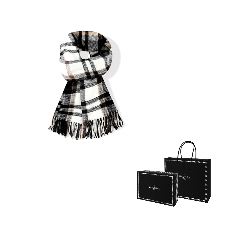 

Шарф JW Faux Cashmere Knit Unisex J W, черный