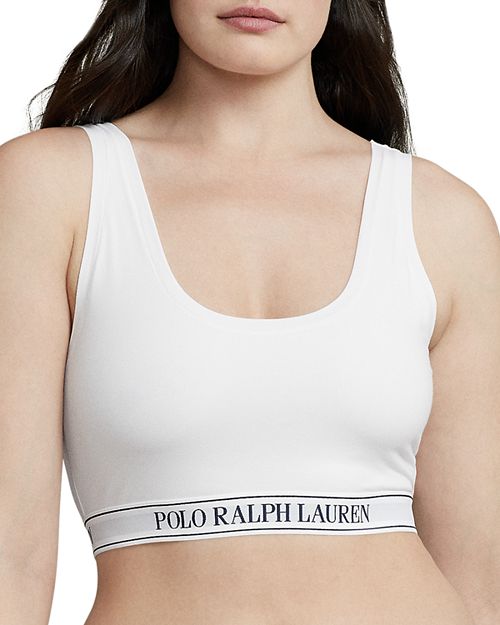 

Укороченный бюстгальтер без косточек Essentials Polo Ralph Lauren, цвет White