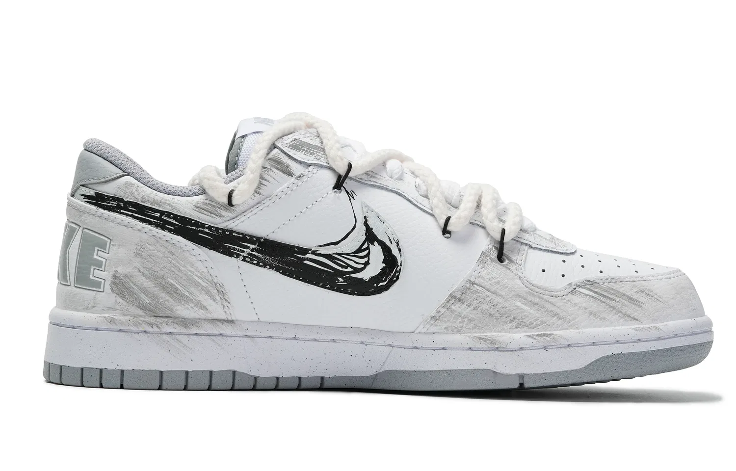 Кроссовки серые Nike Big Low Skateboard — фото 4
