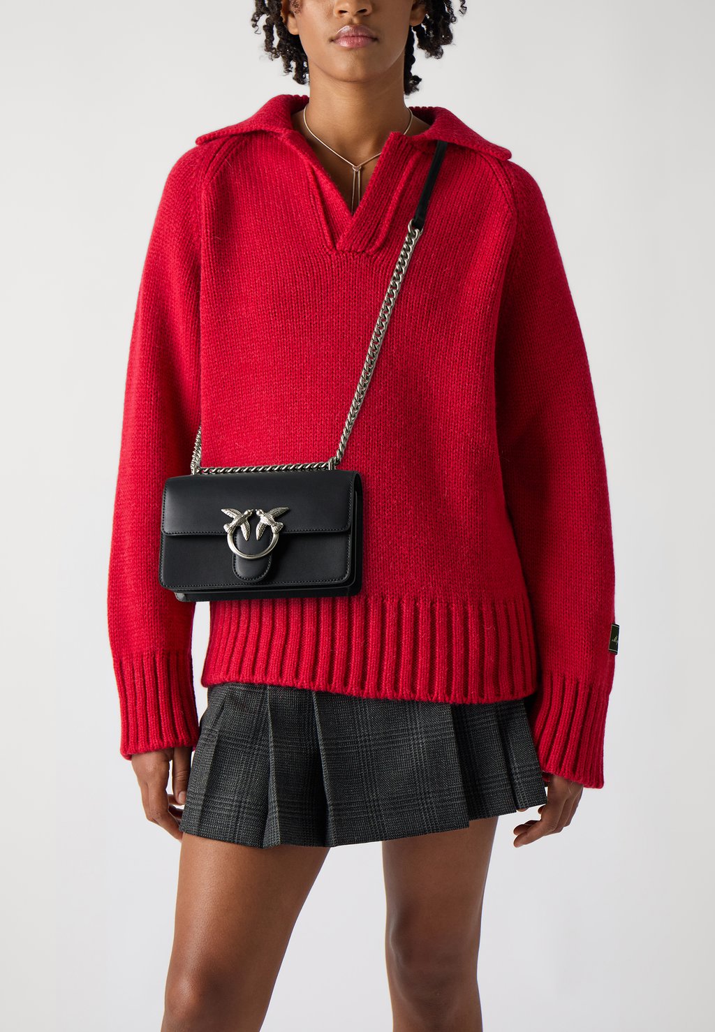 

Сумка через плечо LOVE ONE MINI VITELLO SETA Pinko, черный