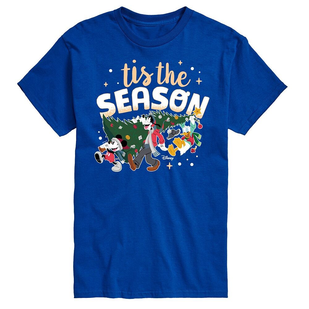 

Мужская футболка с рисунком «Микки Маус и друзья» Disney's Tis The Season, синий