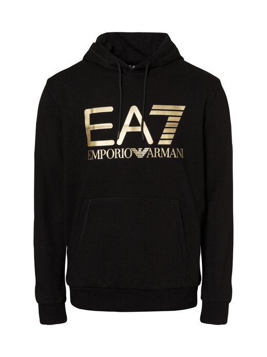 

Толстовка с капюшоном Ea7 Emporio Armani, черный