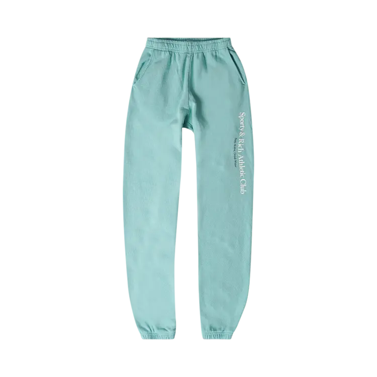 

Спортивные брюки Sporty & Rich Athletic Clubs 'Aqua/White', синий