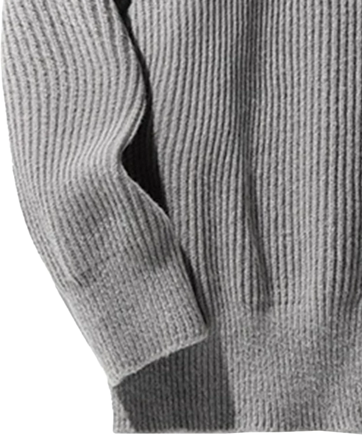 Мужской кардиган-водолазка Slim Fit Chunky с воротником стойкой и молнией — фото 3