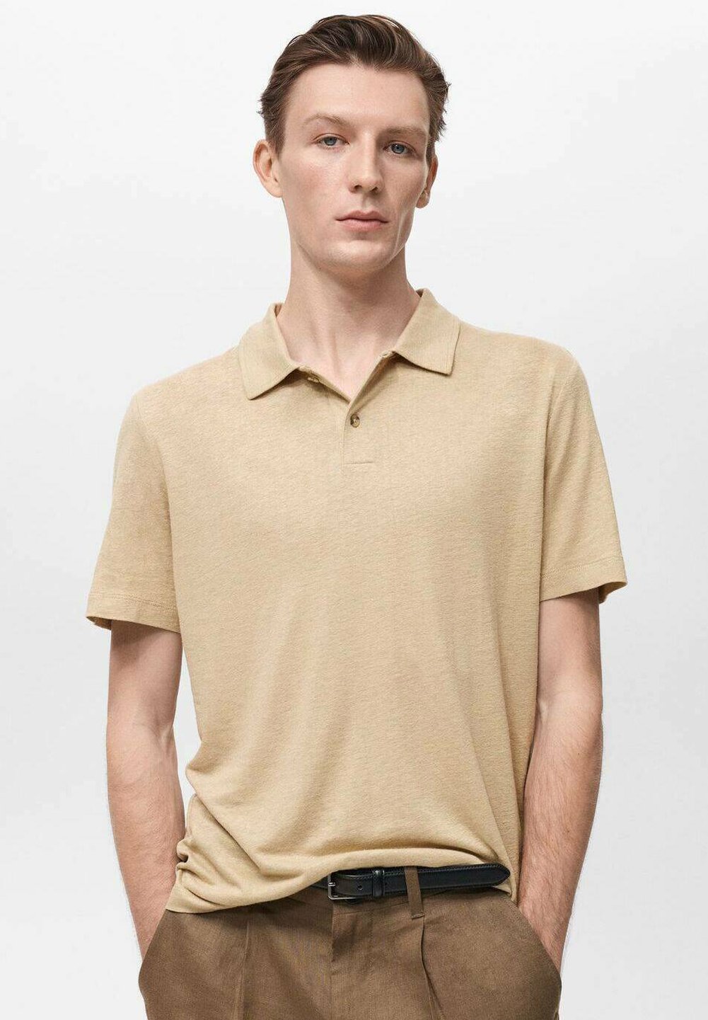 

Рубашка поло AMBERES Mango, Beige