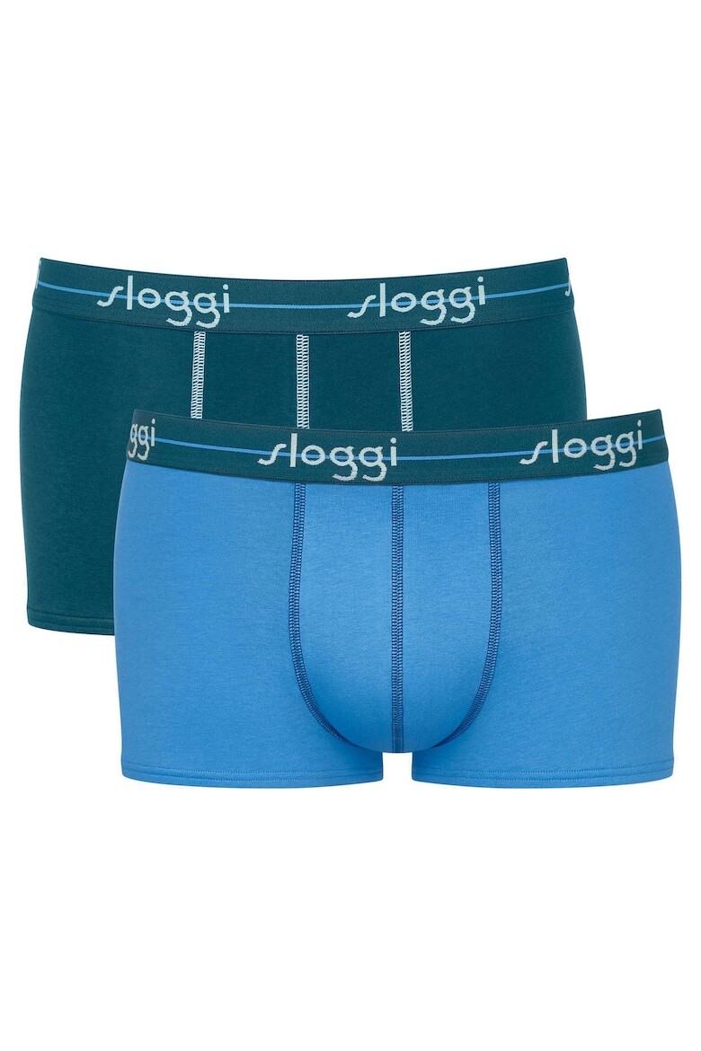 

Боксеры с логотипом на талии, 2 пары Sloggi, синий