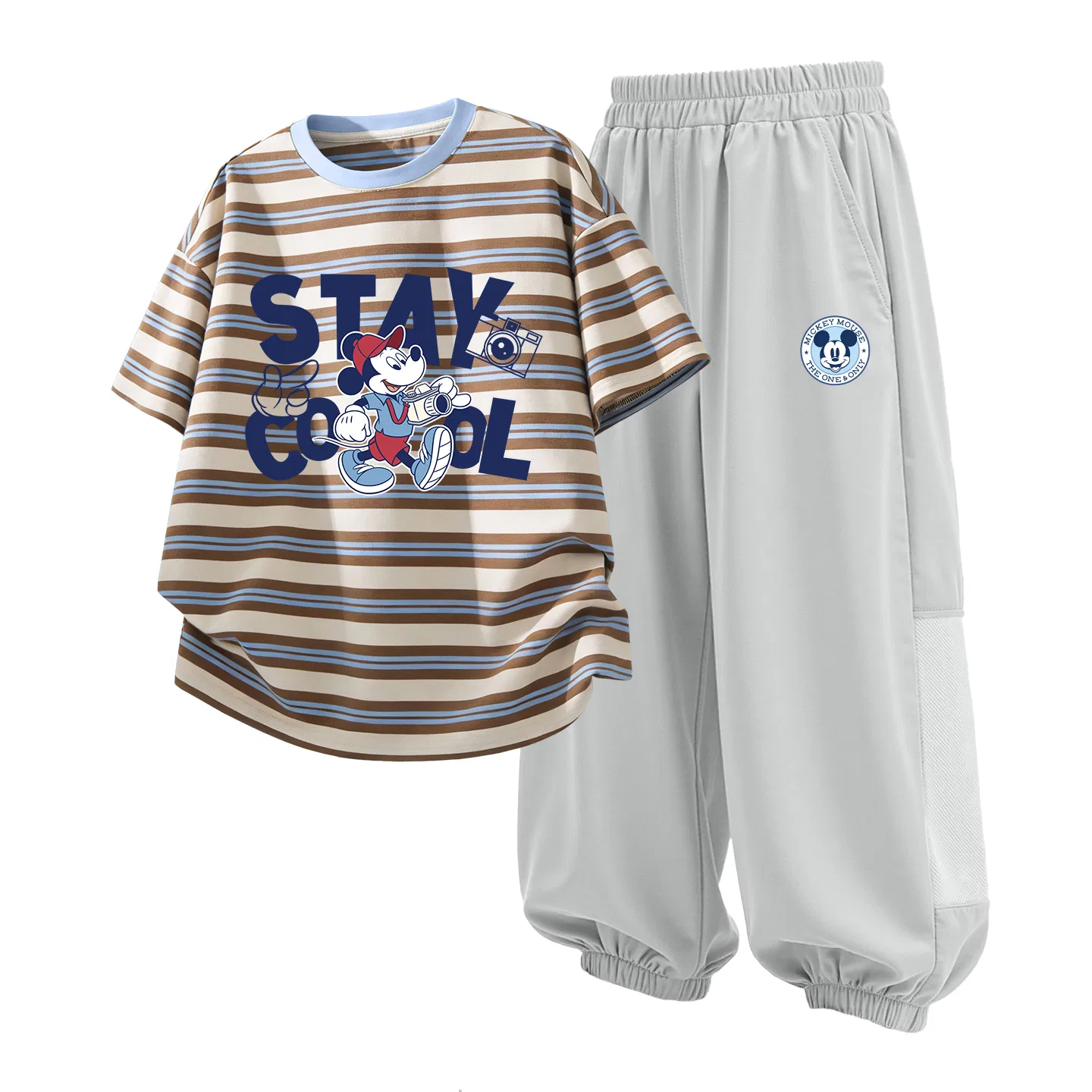 Детский спортивный костюм Casual Sportswear 2 Piece Set Disney, Di Smile Nini K Brown+Di Smile Nini Strawberry Pink — фото 4
