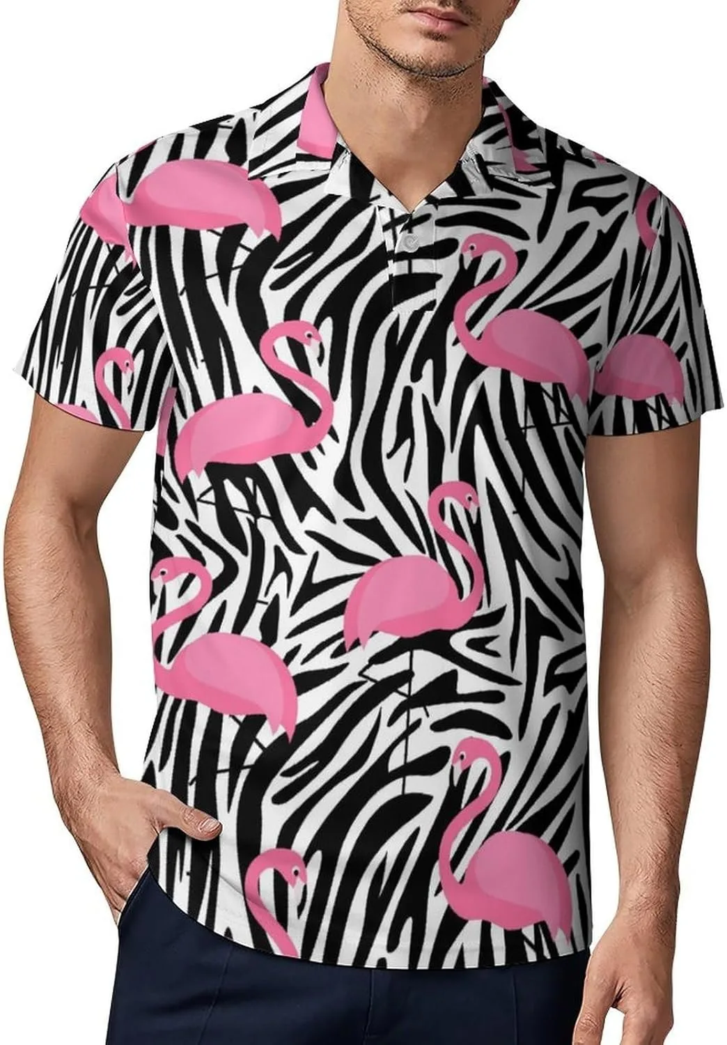 Футболка Flamingos Black Print с коротким рукавом