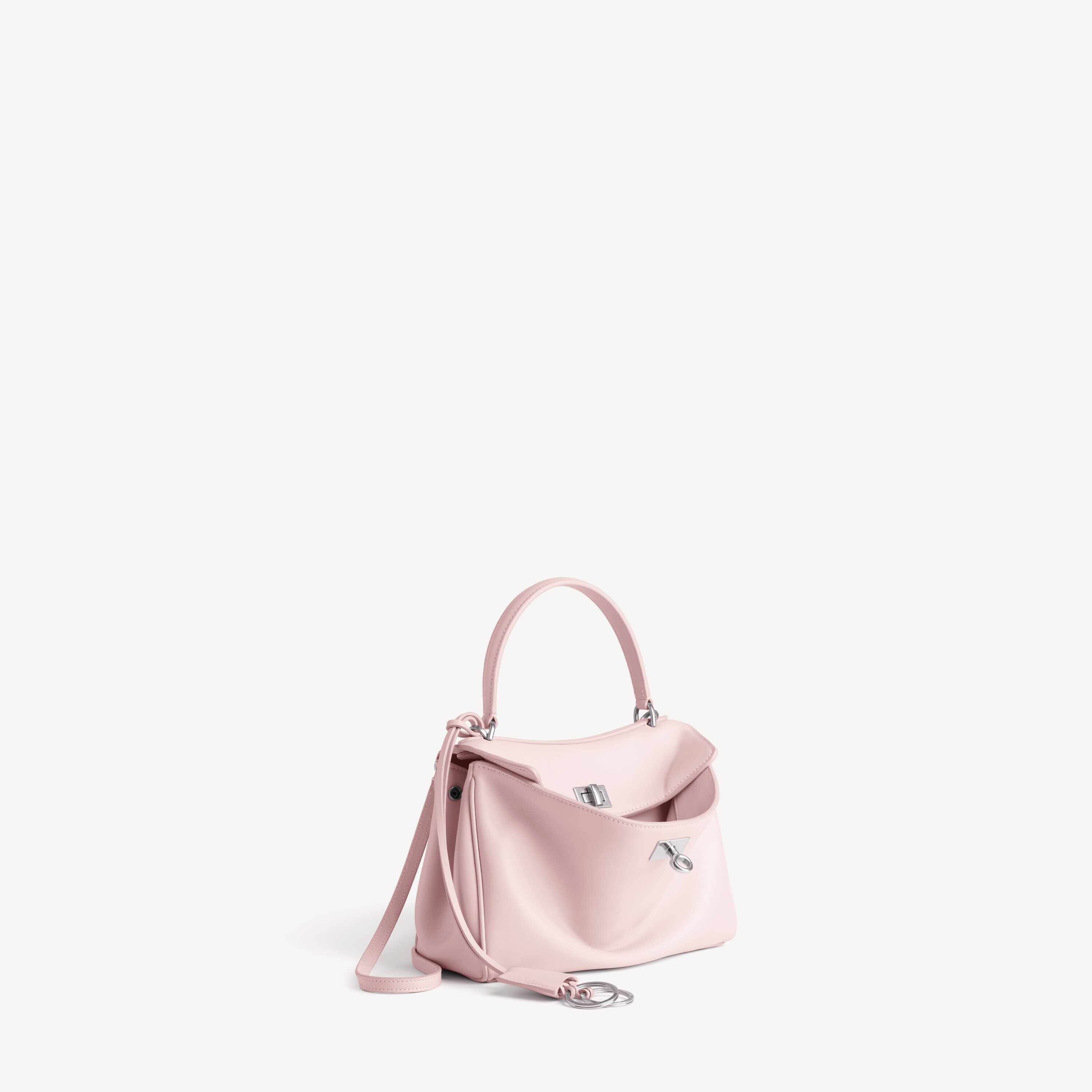 Женская мини-сумка rodeo из розовой замши BALENCIAGA, замшевый розовый — фото 2