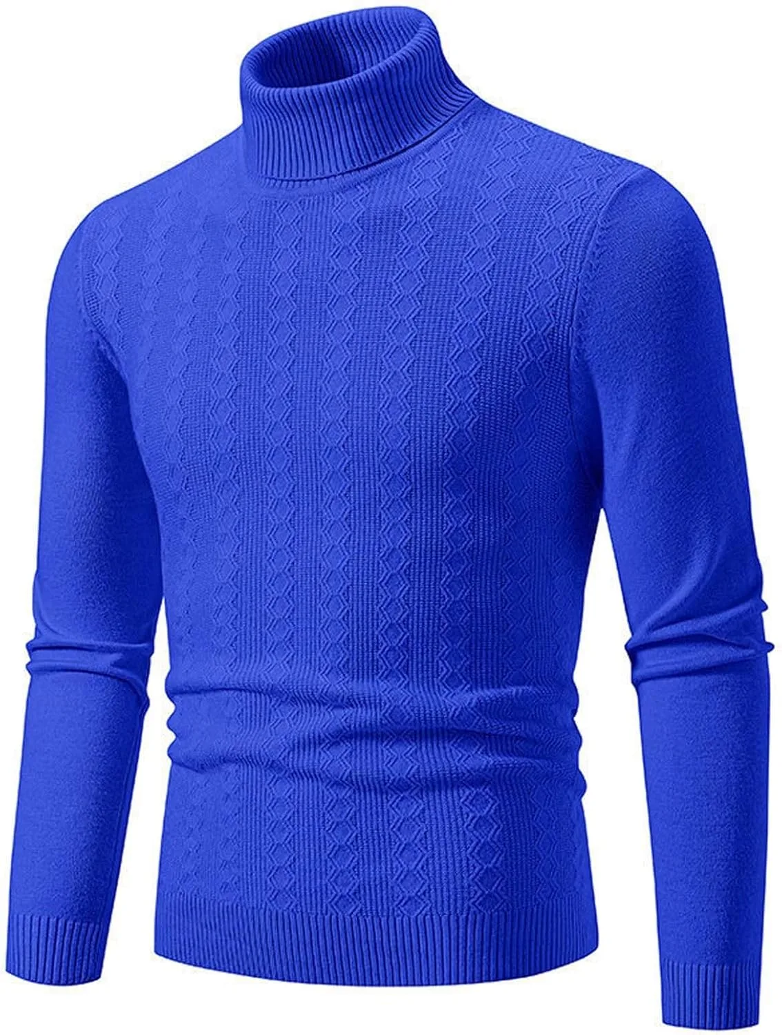 Мужской водолазка Slim Fit с рубчиком — фото 3