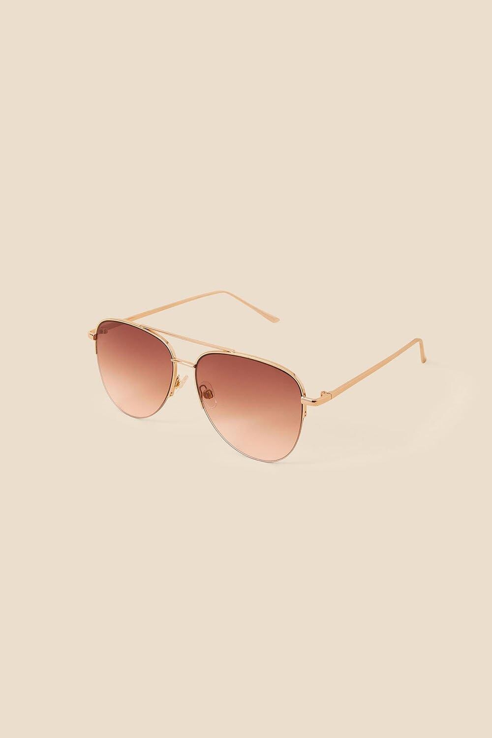 

Солнцезащитные очки-авиаторы в полуоправе Accessorize, металлик