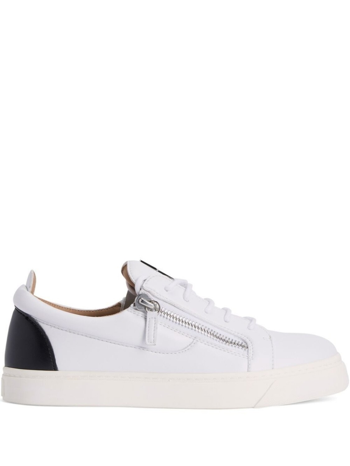 

Кеды Giuseppe Zanotti Frankie кожаные с молниями, белый