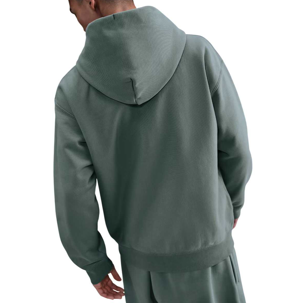 Мужская флисовая толстовка Solo Swoosh с молнией Nike, зеленый — фото 3