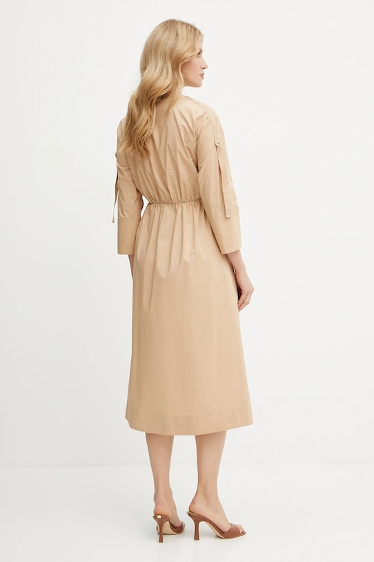 

Хлопковое платье Liu Jo, бежевый