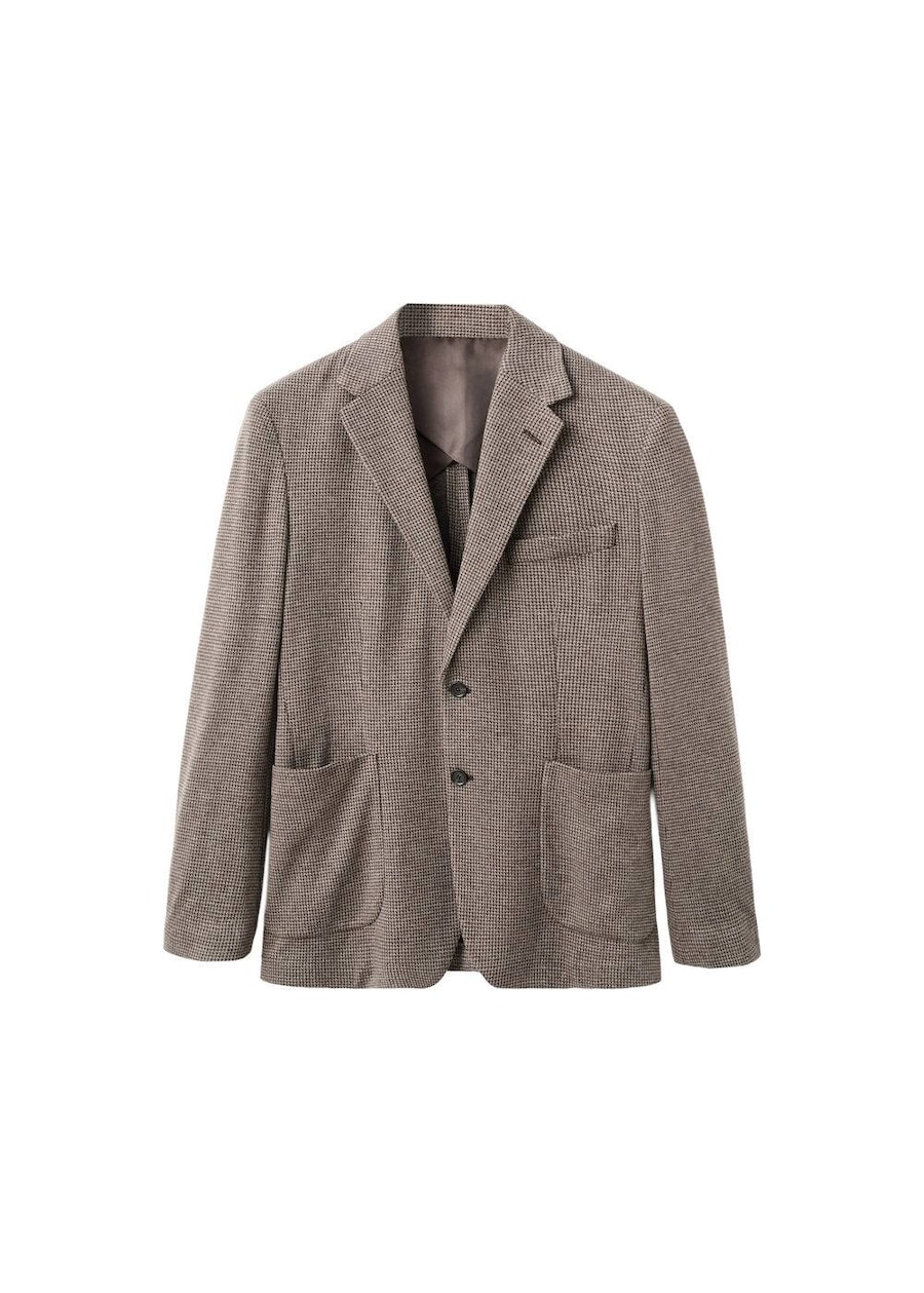 

Приталенный пиджак MANGO MAN Aneto, коричневый/капучино