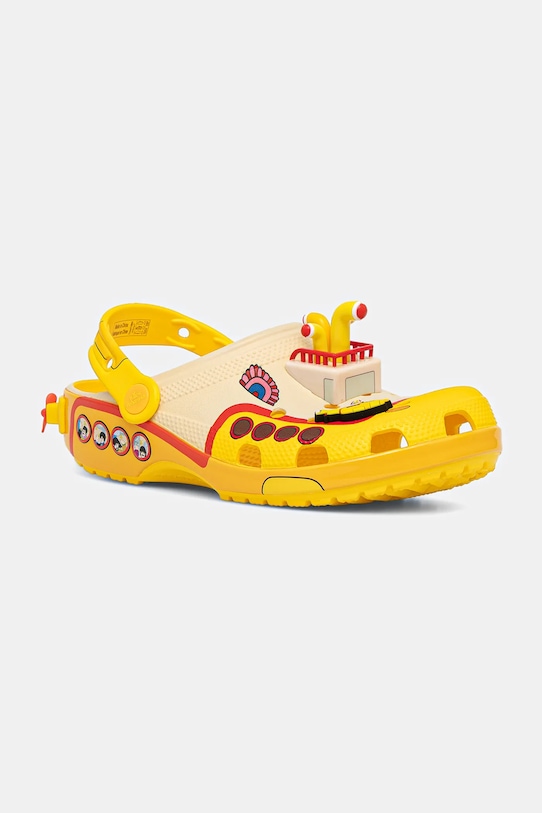 Классические шлепанцы Beatles желтые с закрытым носком Crocs, желтый