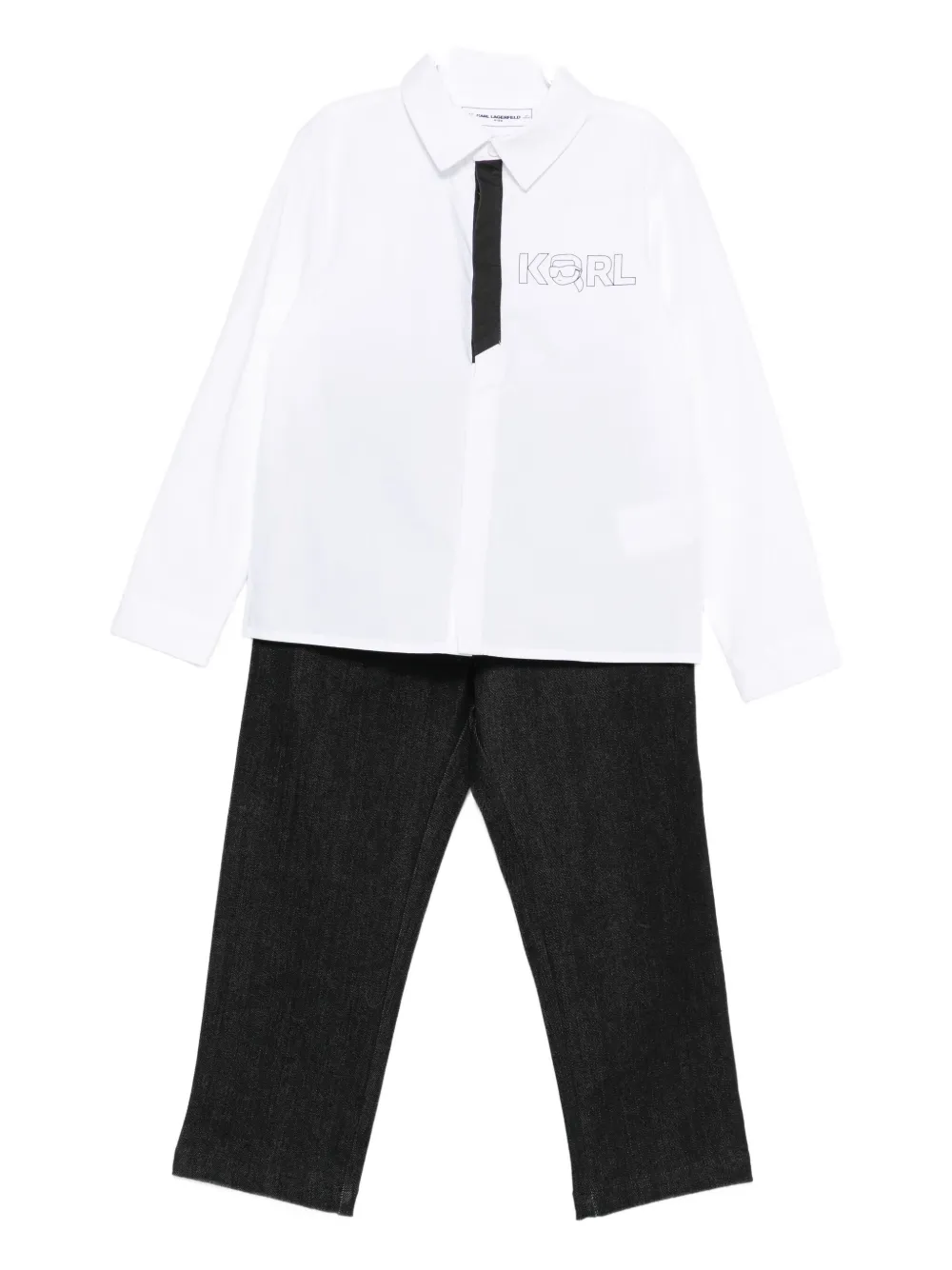 

Комплект джинсовых брюк с логотипом KARL LAGERFELD KIDS, черный
