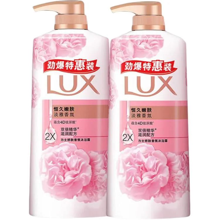 LUX Гель для душа Lotus Skin успокаивающий ароматный увлажняющий очищающий попурри 600г/720мл/720мл*2/1000г/1000г*2, Durable Soft Skin 680g*2