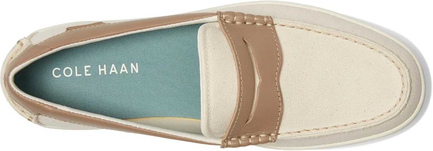 Мокасины из парусины Cole Haan, натуральный холст/темный латте — фото 3