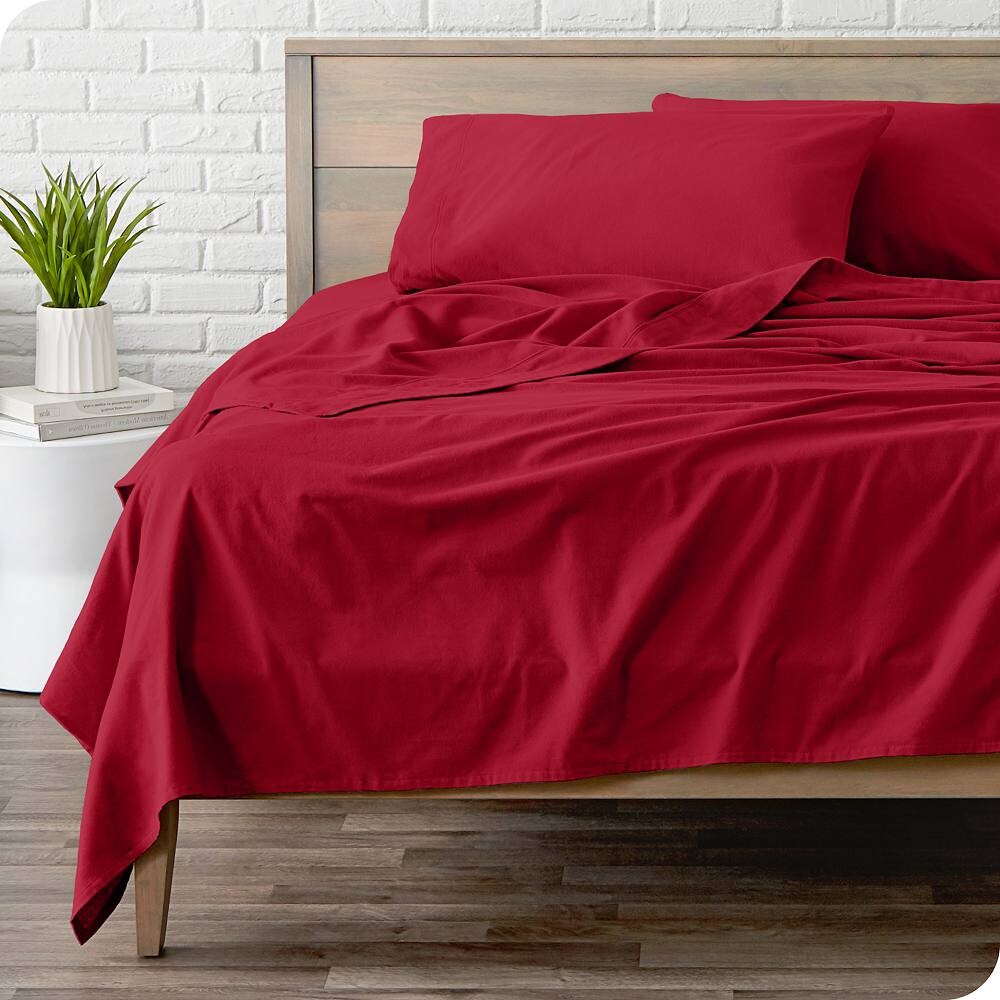 

Комплект простыней из хлопковой фланели Bare Home, черный