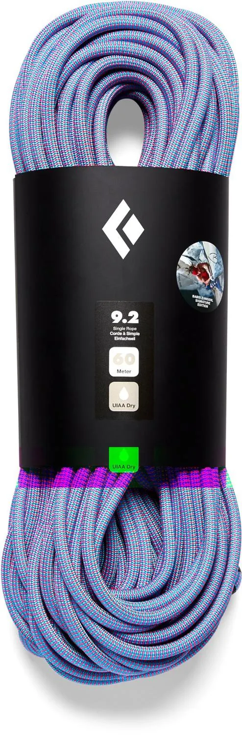 

Веревка Babsi Edition 9.2 мм, Dry Black Diamond, Blue/Pink