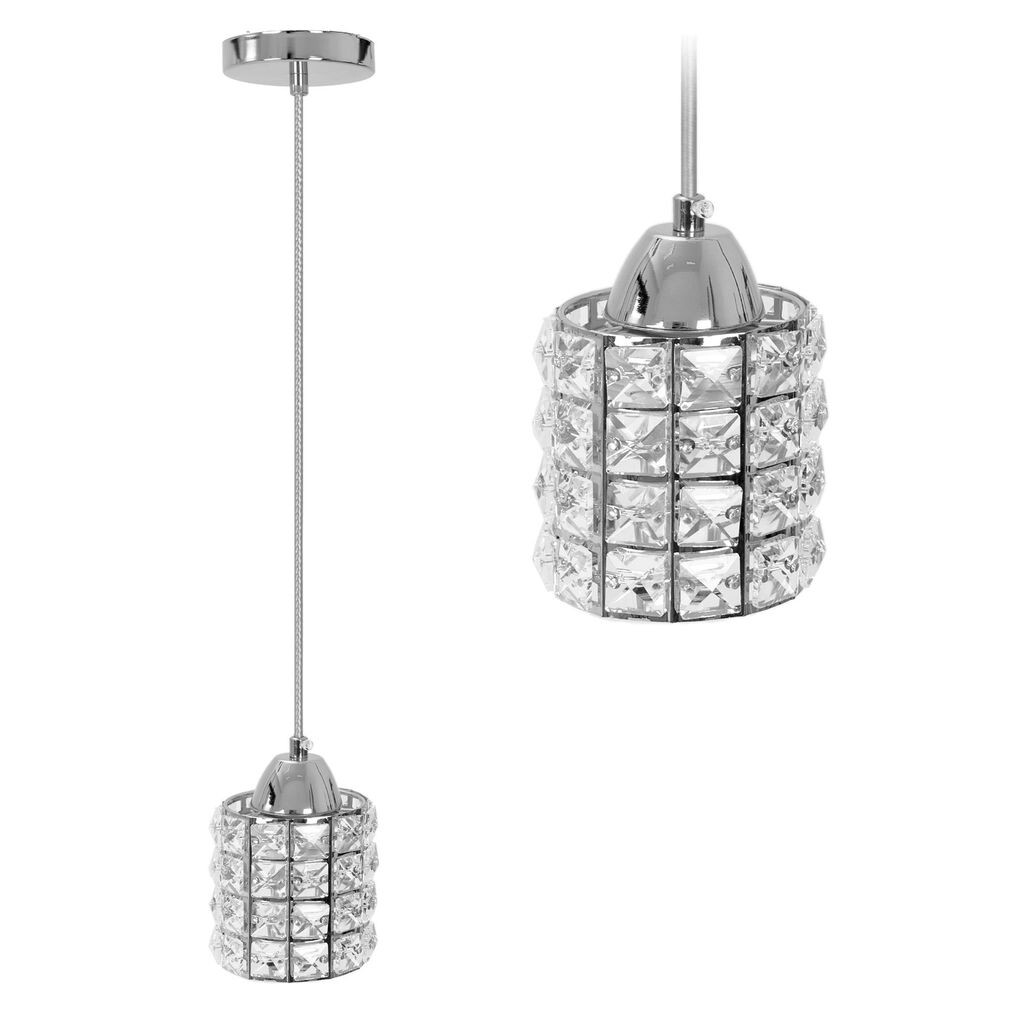

Подвесной светильник Toollight App727-1Cp Crystal Chrome 1 Источник света E27 9,5X9,5X14-104 см, регулируемый Toolight, серебро