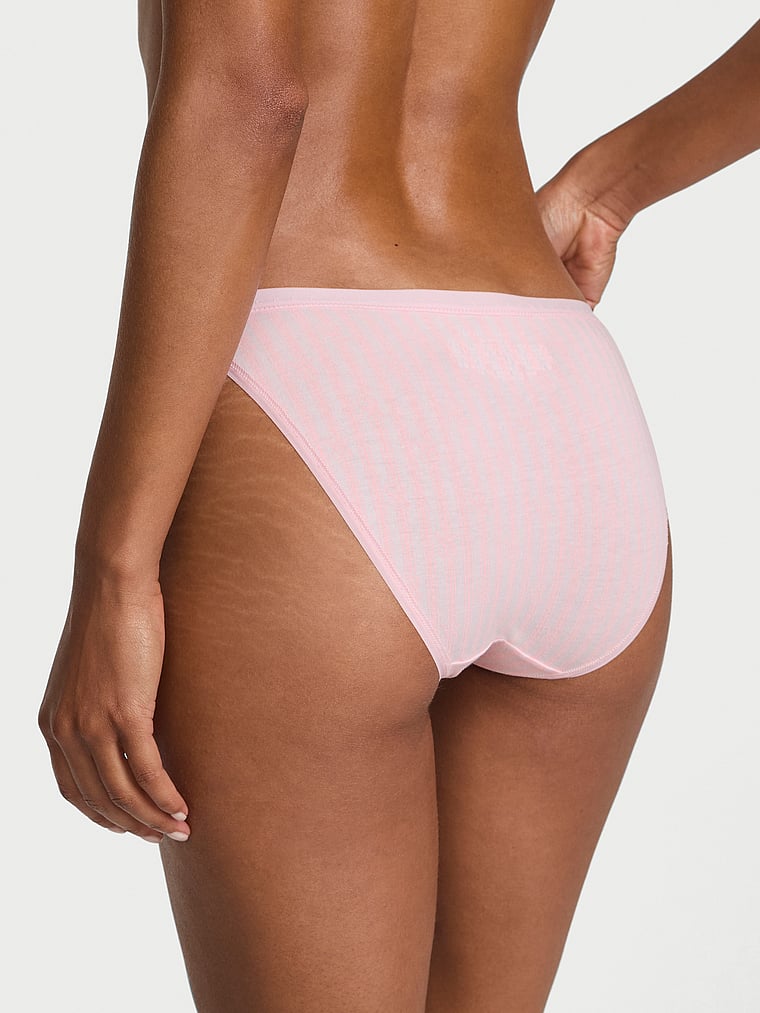 Трусики-Бикини из эластичного хлопка-стринги Victoria'S Secret, smooth pretty blossom stripes — фото 2